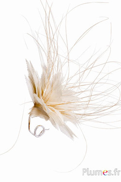 Bijou pour cheveux - Ø 15 cm - crème